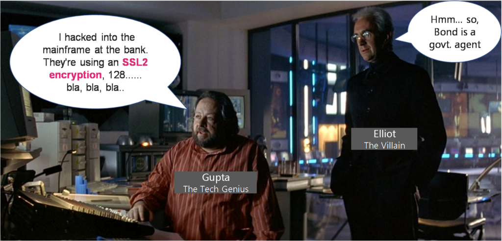 SSL2 and mTLS meme from James Bond movie