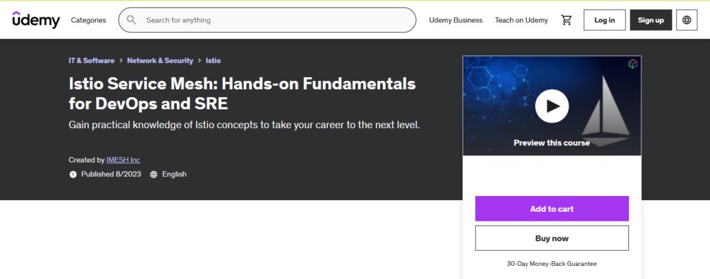 istio academy course on udemy