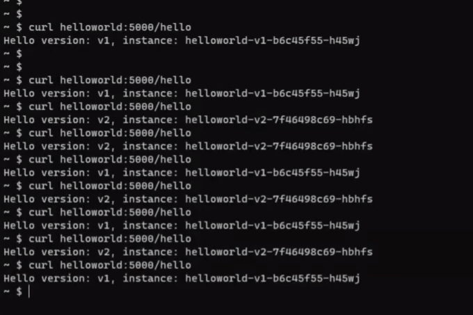 Helloworld service in the AKS and EKS cluster