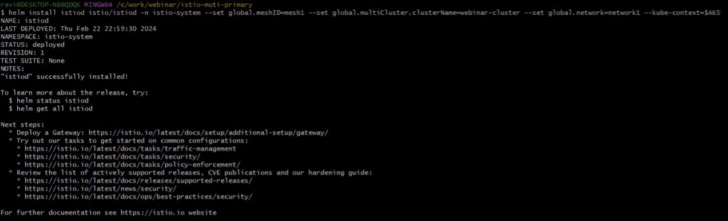 install istio-base in EKS cluster